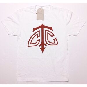 TULSA COUNTRY CLUB TCC Golf Opolis Clothing Co. T-Shirt White Red Small S ~ New‎